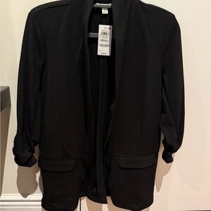 Essentials Open-Front Black Blazer Jacket - Small NWT